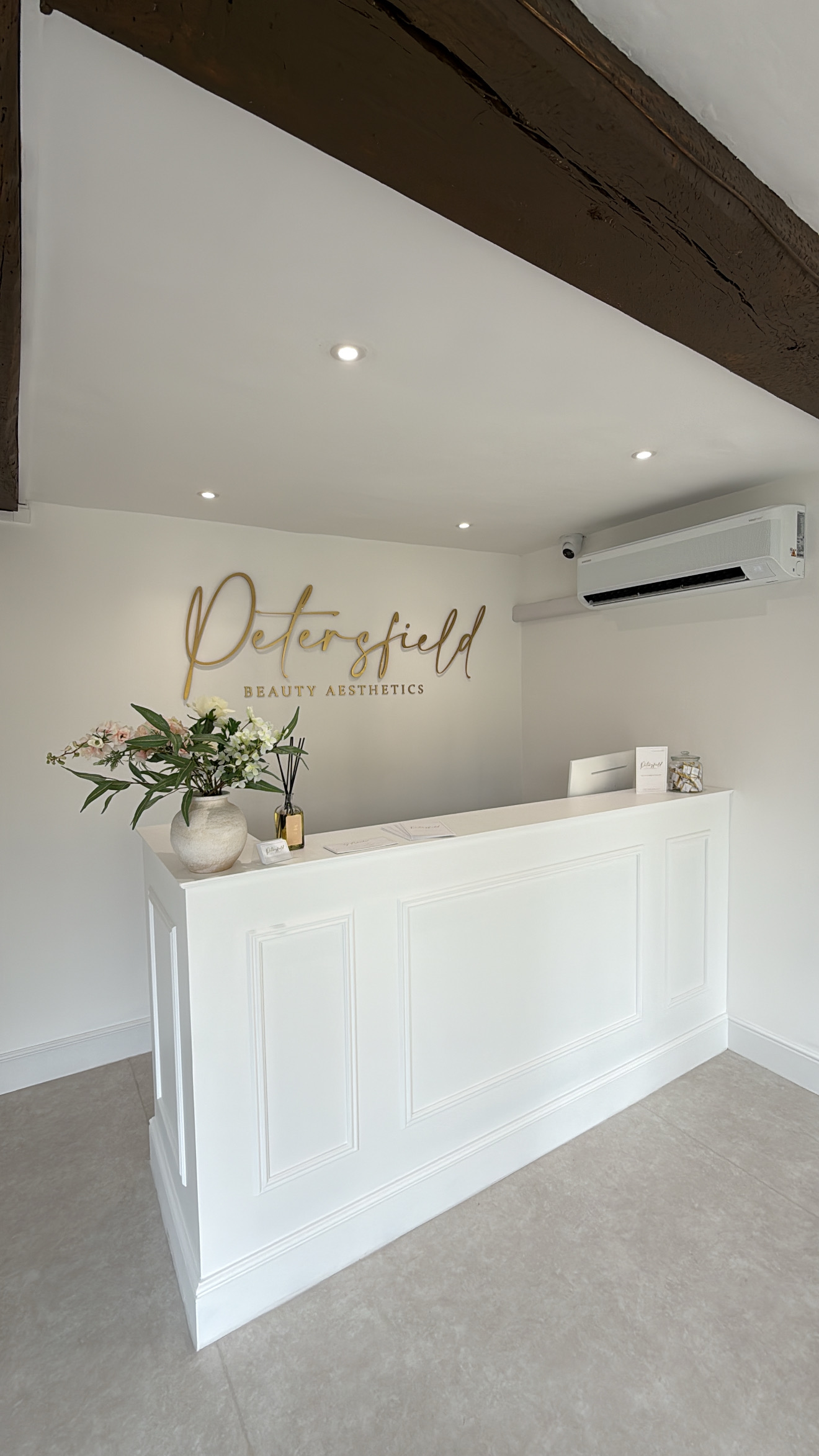 Reception at Petersfield Beauty Aesthetics